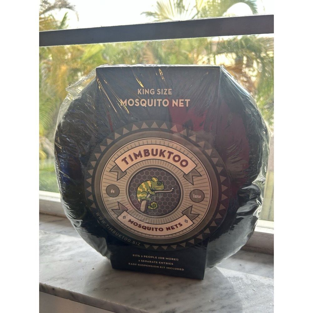 Timbuktoo Mosquito & Bug Net Luxury Single to King Size Beds. Two separate entry